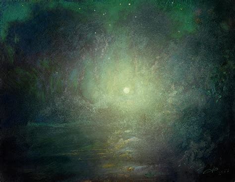 Night Landscape Painting By Yuriy Afonin