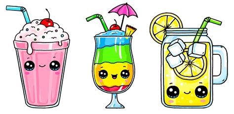 How To Draw Sweet And Cute Drinks Cute Drawing For Kidsjp