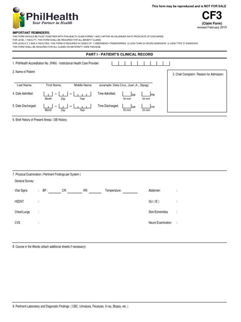 Philhealthclaimform3 Childbirth Pregnancy