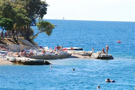 Pools And Beaches At Campsite Valalta Fkk Naturist Rovinj Istria