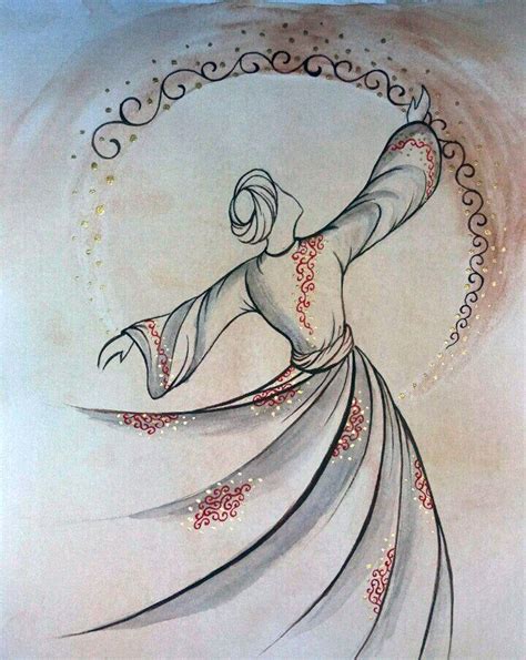 Original Painting Whirling Dervish Sufi Dance Rumi Miniature Etsy