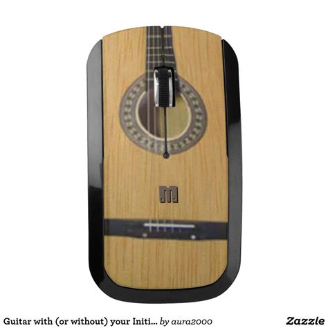 Guitar With Or Without Your Initials Wireless Mouse