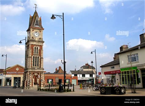 The Jubilee Clock Tower High Street Newmarket Suffolk England Uk