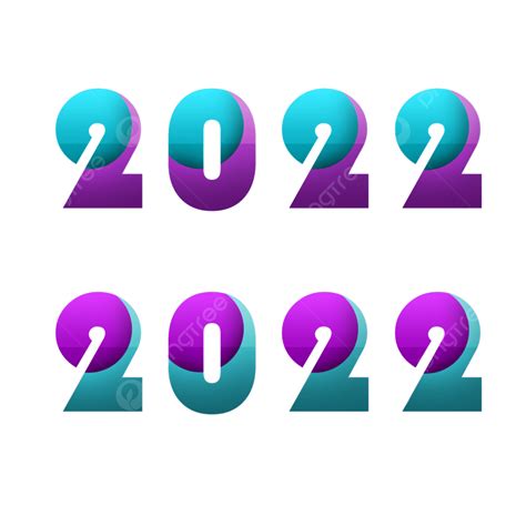 Moderno Estilo Púrpura Mar Verde Año Nuevo 2022 Png Psd Png Púrpura