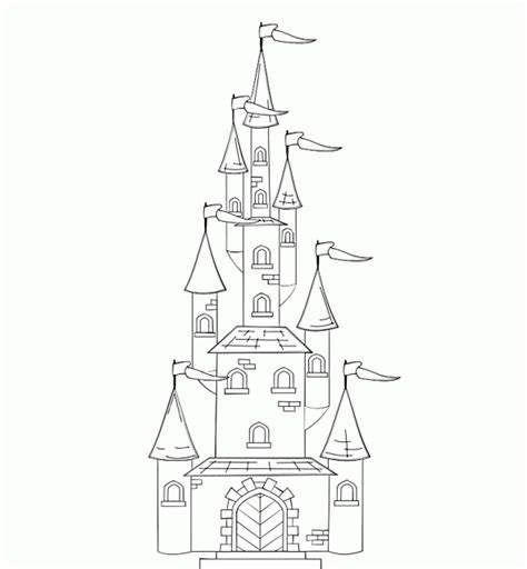 Princess castle coloring pages are a fun way for kids of all ages to develop creativity, focus, motor skills and color recognition. Disney Princess Castle Coloring Pages To Kids