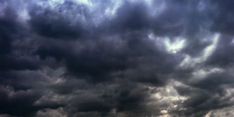 Stock Photo Dark Stormy Rainy Sky With Gray And Black Clouds