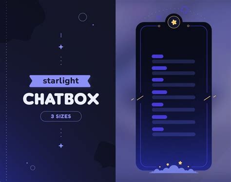 Starlight Twitch Chatbox Cute Stars And Sky Chat Box For Etsy In 2022