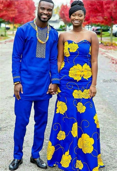African Print Couples Setafrican Clothingmatching Couples Etsy