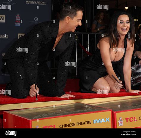 Jeremy Scott And Katy Perry Are Honored During Their Hand Print Ceremony At Tcl Chinese Theatre