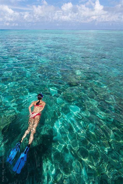 Woman Snorkeling In The Maldives By Eyes On Asia Snorkelling