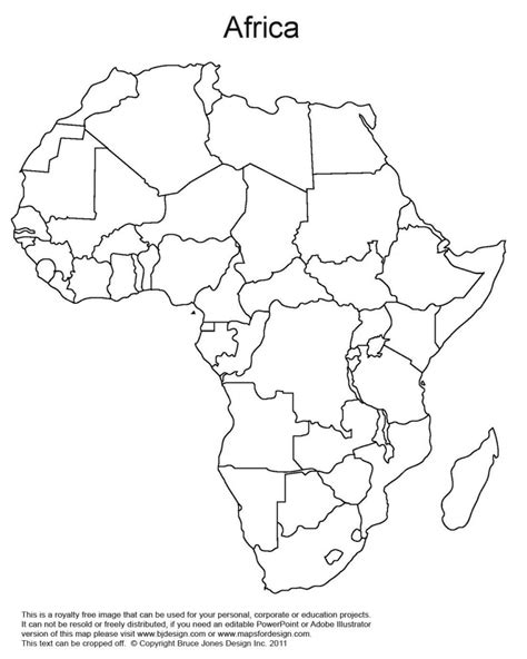 Labeled Africa Map Printable Blank Map Of Africa Political Labeled With