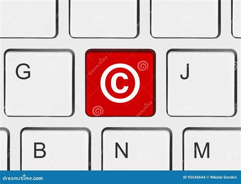 Computer Keyboard With Copyright Symbol Stock Photo Image Of Letter