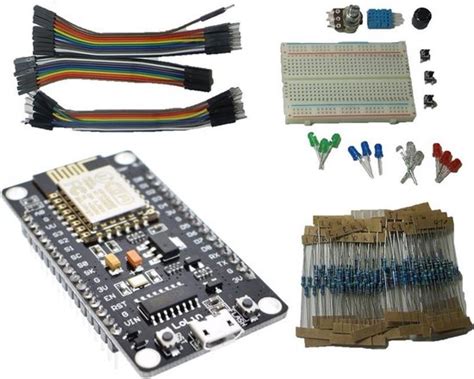 Iot Starter Kit Nodemcu Esp8266 Wifi Breadboard Leds Arduino