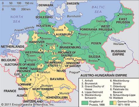 Physical map of germany showing major cities, terrain, national parks, rivers, and surrounding countries with international borders and outline maps. German Empire | Facts, History, Flag, & Map | Britannica