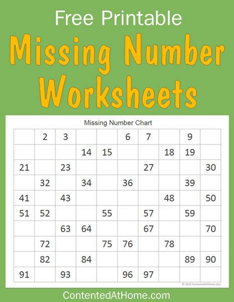 You can choose the difficulty level and size of maze. Free Math Printables: Missing Number Worksheets | Contented at Home