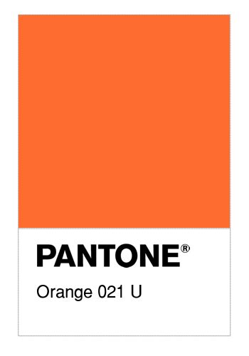 Colore Pantone® Orange 021 U Numerosamenteit