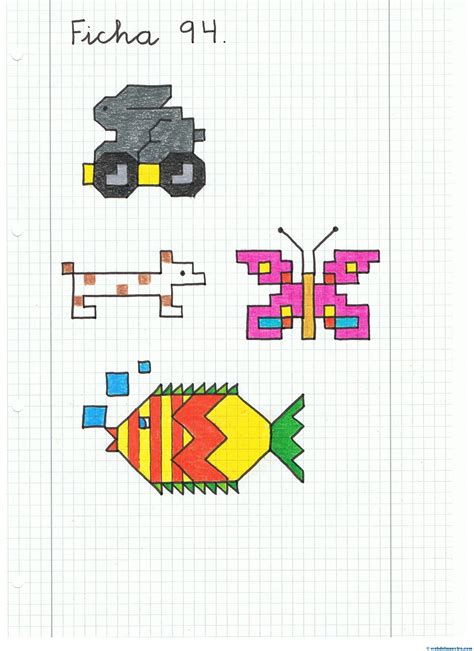 Espero que te hayan gustado los diseños que aquí elegimos, y que los puedas aprovechar, para que los niños se diviertan mientras colorean. Dibujos en cuadrícula (II) - Web del maestro