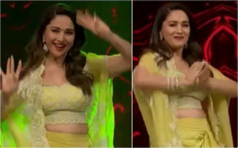 Indian Idol 13 Madhuri Dixit Dances To Choli Ke Peeche Kya Hai With