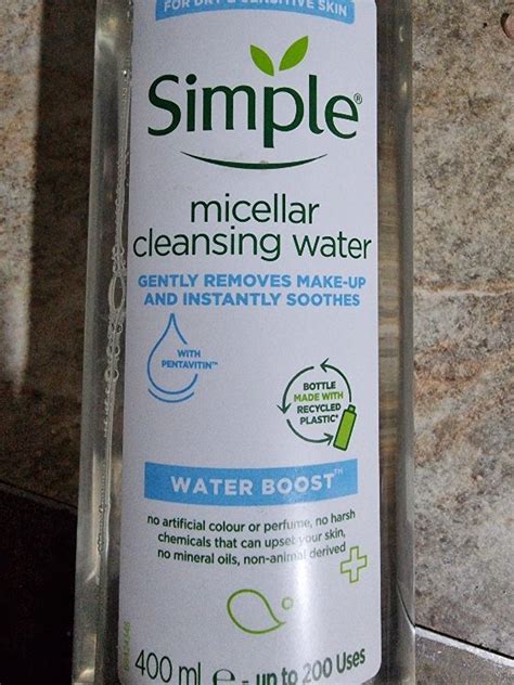 Simple Simple Water Boost Micellar Cleansing Water 400ml Inci Beauty