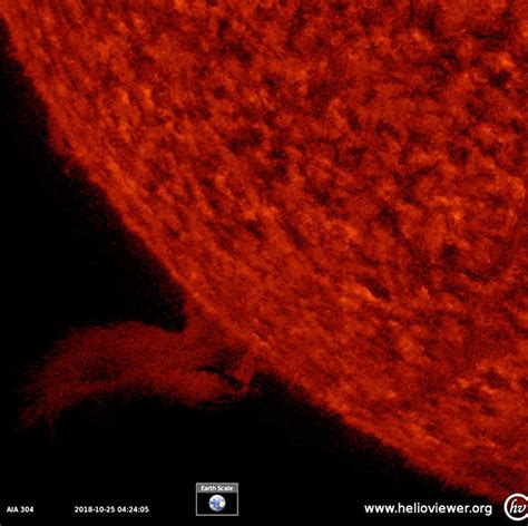 Enormous Solar Prominence On Surface Of The Sun Recorded By Nasa