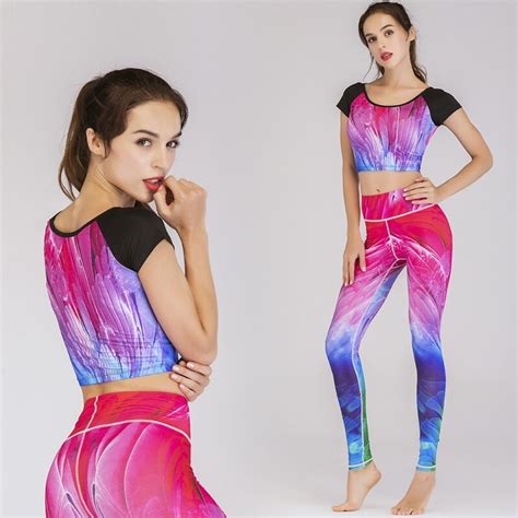Peneran Colorful Yoga Set Professional Fitness Suit Female Comfortable