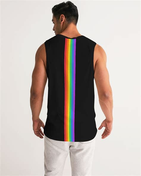 Lgbt Gay Pride Flag Tank Top Black Regenbogen