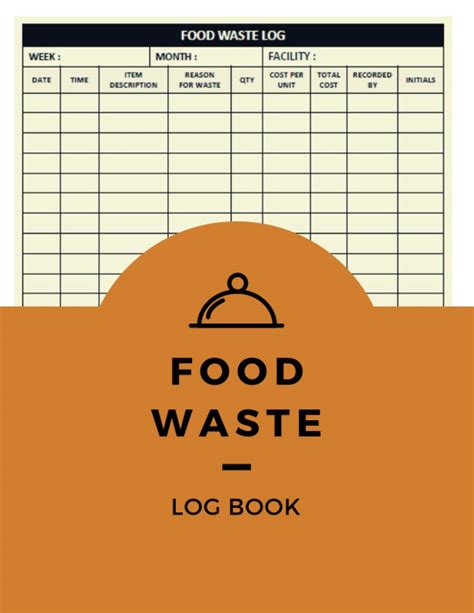 Buy Food Waste Log Book Food Waste Log For Commercial Kitchen Food