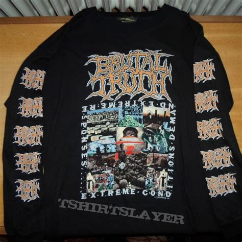 Brutal Truth Extreme Conditions Longsleeve Tshirtslayer Tshirt And