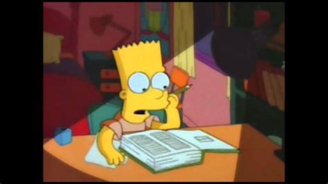 Simpsons Bart Behind Homework