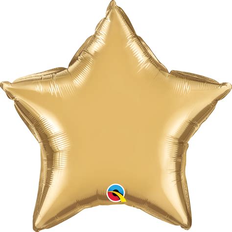 Chrome Gold Star Foil Balloon The Partys Here