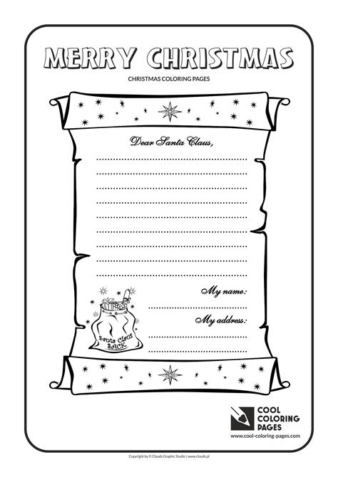 Cool Coloring Pages Letter To Santa Claus No 1 Coloring Page Cool