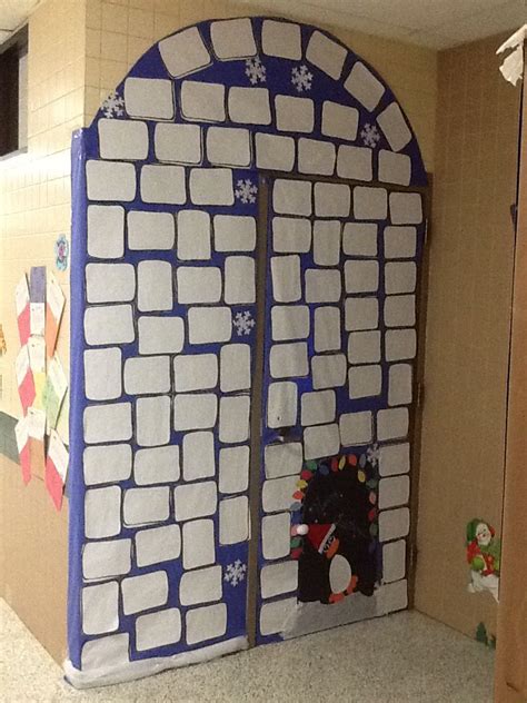 Igloo Classroom Door For Christmas Winter Activities Preschool