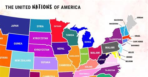 This Color Coded Map Pairs Every Us State With A Country Of Similar