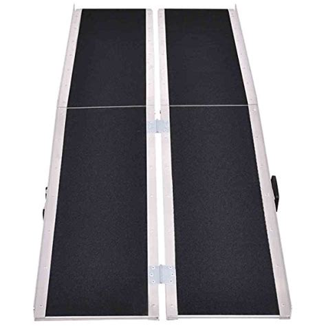 Safeplus Portable Aluminum Non Skid 8 Multifold Wheelchair Ramp