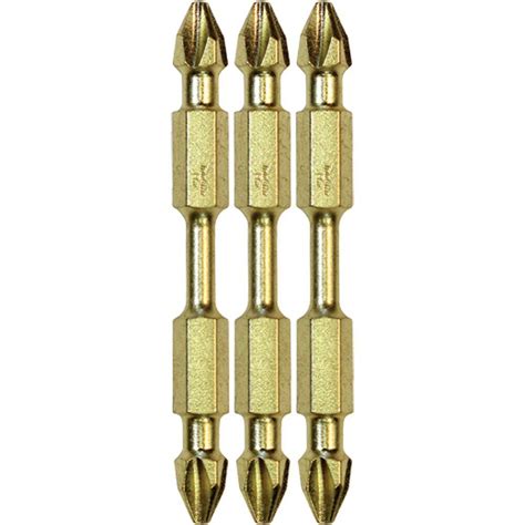 Each drill bit in this set is coated with titanium to run cooler and last longer than conventional drill bits. Makita Impact GOLD #2 (2-1/2 in.) Philips Double-Ended ...