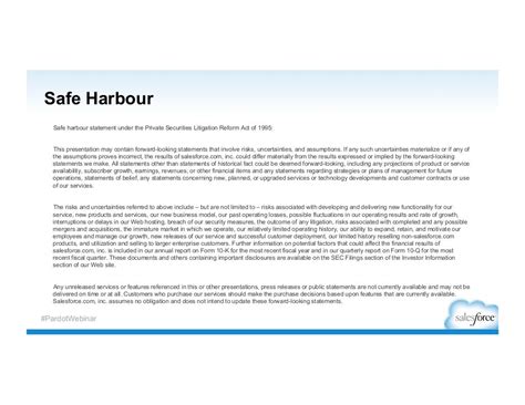 Safe Harbour Safe Harbour Statement