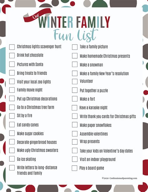 30 Winter Fun Activities For Families Confessions Of Parenting Fun