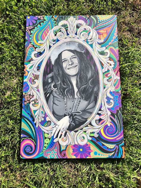 Psychedelic Janis Joplin 27 Club Original Art Prints And Posters Etsy