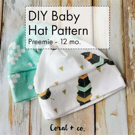Baby Hat Sewing Pattern And Tutorial Easy Diy Baby Knit Hat Pattern