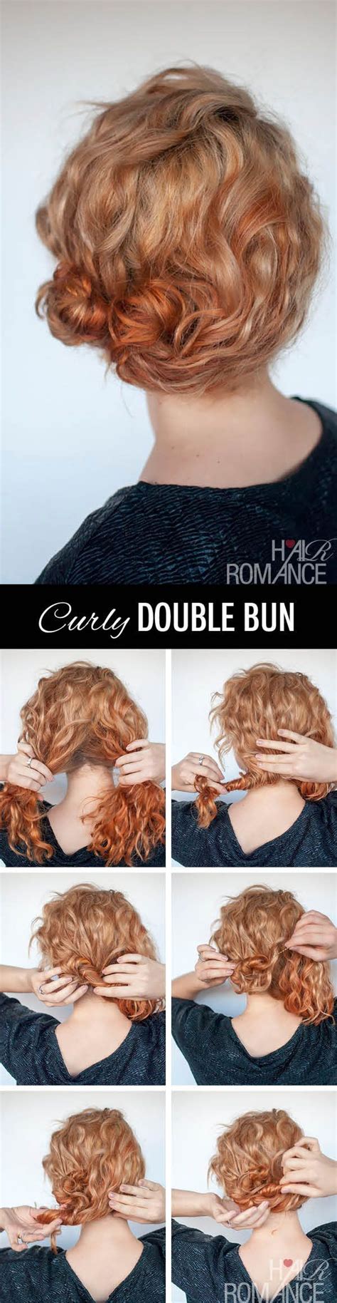 To make the topknot appear fuller, open the elastic and pull the hair up halfway through to create a loop. 10 Hair Tutorials for Super Curly Hair - Pretty Designs