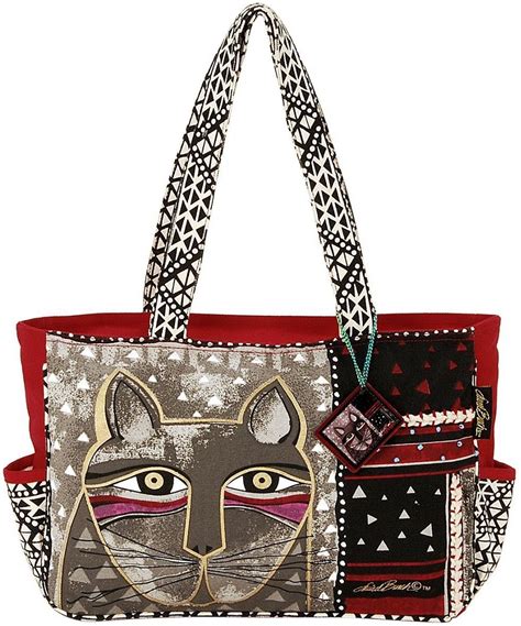 Laurel Burch Cat Print Tote Handbags Laurel Burch Medium Tote Cat Bag