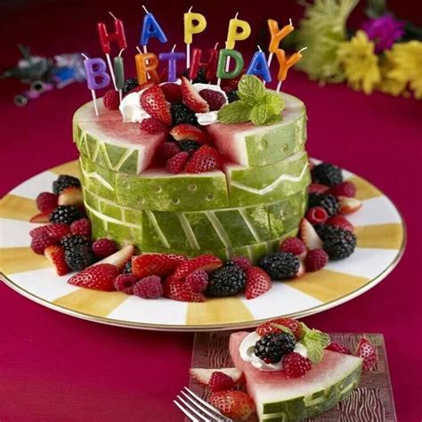 49 healthy birthday cakes ranked in order of popularity and relevancy. Tort z arbuza | Healthy birthday cakes, Birthday cake ...