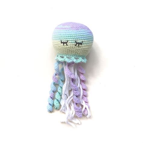 Crochet Plush Jellyfish Toy Preemie Birthday T Soft Etsy