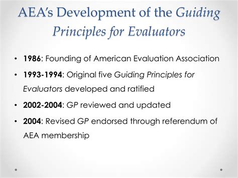 Ppt Using The Guiding Principles For Evaluators To Improve Your