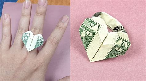 Phong Tran Origami Dollar Origami Heart Ring Ver 2 Money Origami