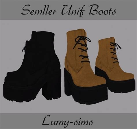 Semller Unif Boots At Lumy Sims Sims 4 Updates Sims 4 Cc Shoes