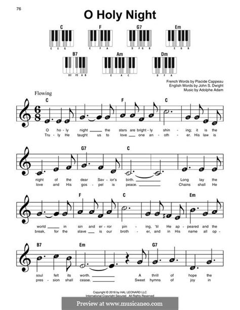Saxophone sheet music for o holy night. O Holy Night, for Piano by A. Adam - sheet music on MusicaNeo