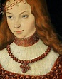 cleopatra: Princess Sibylle of Cleves (portrait detail) Lucas Cranach ...