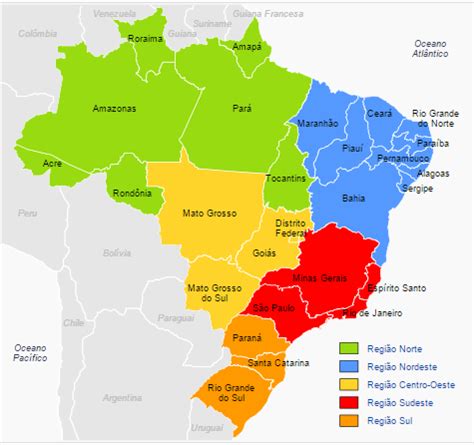 Blog De Geografia Quantos Estados Tem O Brasil