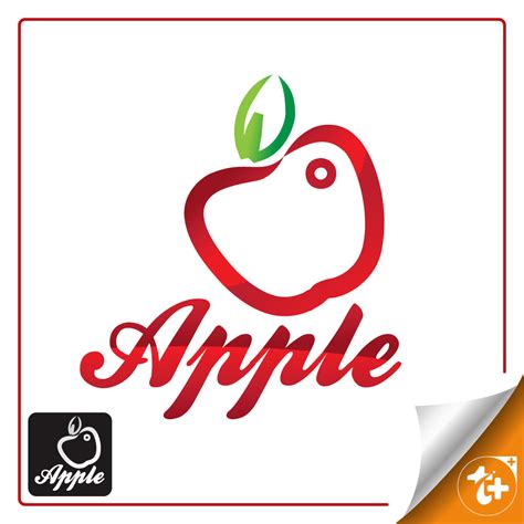 لوگو لایه باز سیب طراحی پلاس